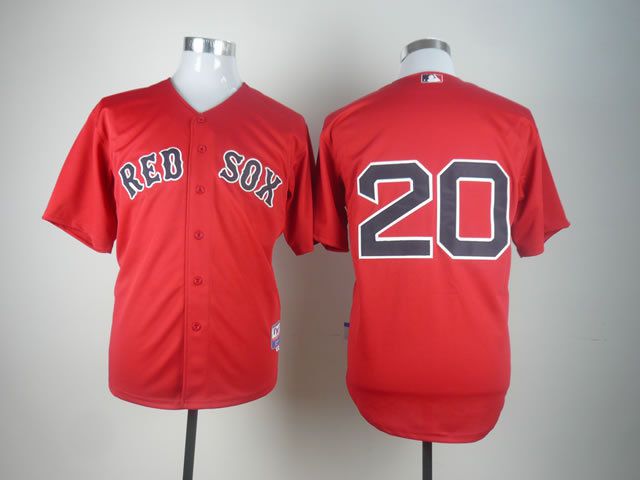 Men Boston Red Sox #20 Youkilis Red MLB Jerseys